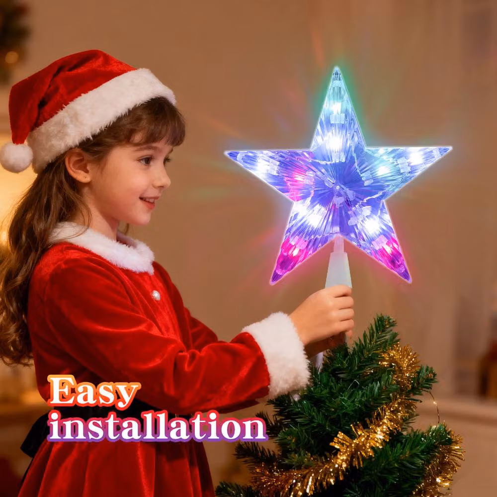 Bright Zeal Smart RGB Colour-Changing LED Star Christmas Tree Topper in White, 19 cm – 4