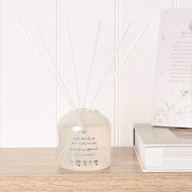 Moments Friends Make The Journey Reed Diffuser, 200ml, Clear Glass