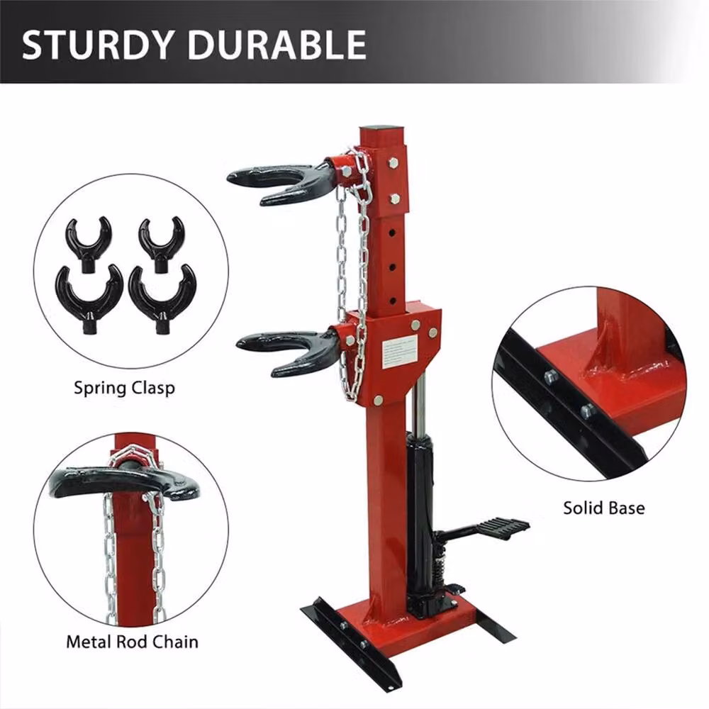 Ventryn Hydraulic Coil Spring Compressor and Adjustable Height Auto Strut in Red – 3