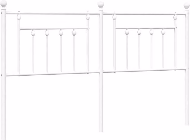 Berkfield Home Classic Metal Headboard, White, Width: 180 cm – 1