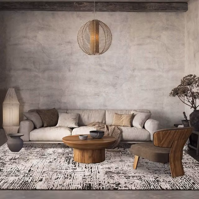 Desire Rugs Belgravia Modern Illusion Area Rug in Beige, W: 290 cm, D: 200 cm