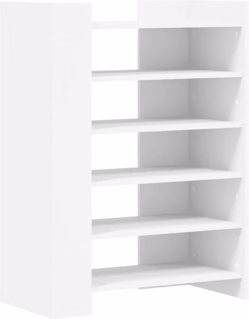 Berkfield Home White MDF Shoe Cabinet W/D/H: 74.5 x 37.5 x 100 cm