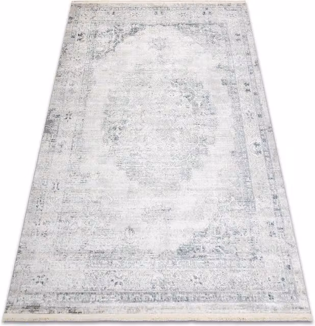 RugsX Distin Vintage Modern Rectangular Rug in White, W: 120 cm, L: 170 cm