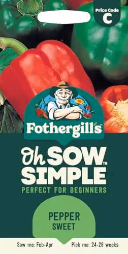 Mr Fothergill's Oh Sow Simple Red and Green Sweet Pepper Vegetable Seeds