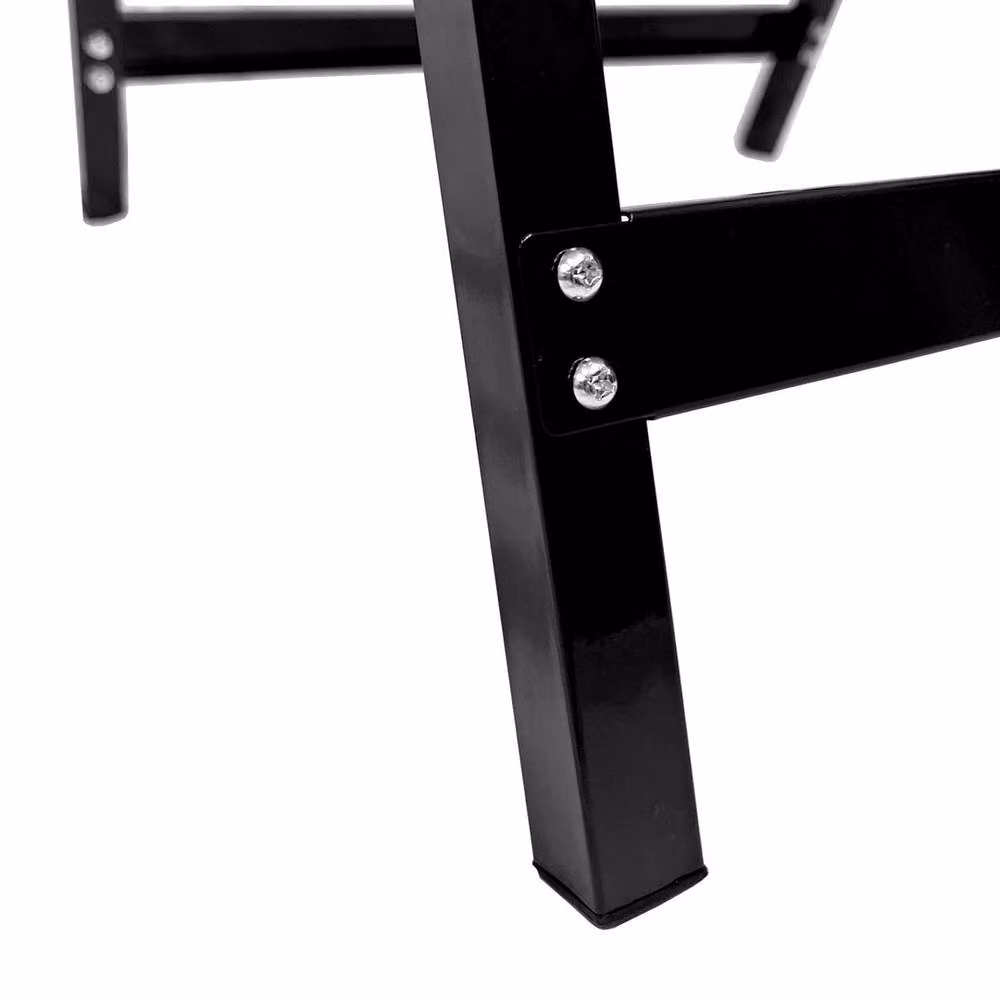 EONLION 2x Adjustable Steel Builder Work Benches in Black, W: 200 cm, D: 100 cm, H: 80 cm – 2