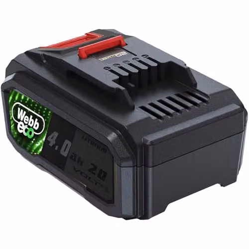 Webb Eco 20v Cordless Li-ion Battery 4ah Black