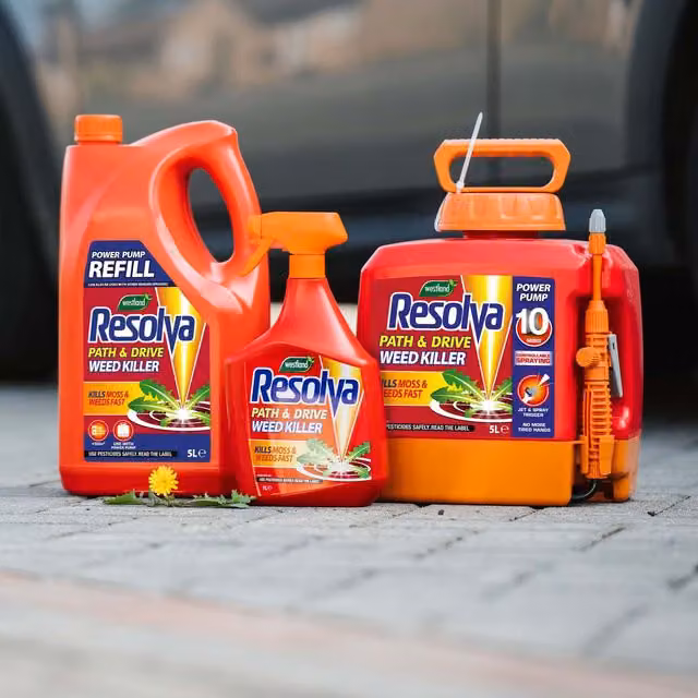Resolva Path and Drive Weedkiller Spray, Brown