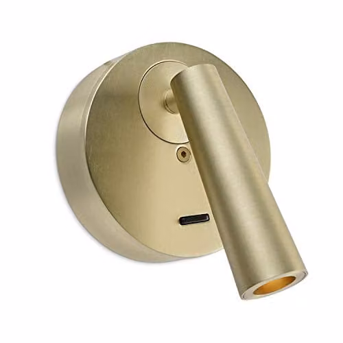Netlighting LEDS C4 Gamma LED Wall Reading Light in Gold/Brass, 179lm, 2700K