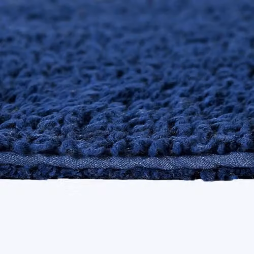 Homescapes Luxury 2 Piece Cotton Bath Mat and Pedestal Mat Set, Navy Blue, 1600GSM, Non-Slip and Reversible – 7