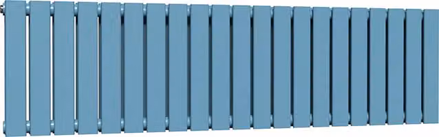 Lux Heat Double Flat Horizontal Steel Radiator in Blue, W/H: 1470 x 400 mm