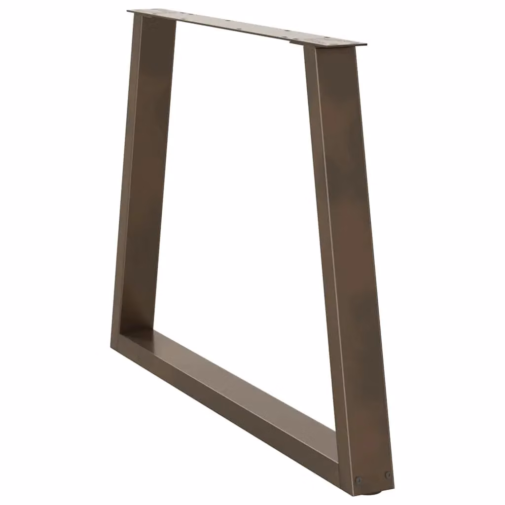 Berkfield Home V-Shape Dining Table Legs, 2 Pieces, Brown Steel, H: 72 cm, W: 100 cm – 2