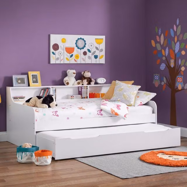 Julian Bowen Grace Daybed and Ellie Underbed Set in White