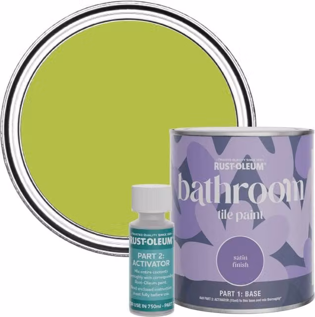 Rust-Oleum Bathroom Tile Paint in Satin Finish, Green, 0.75 l