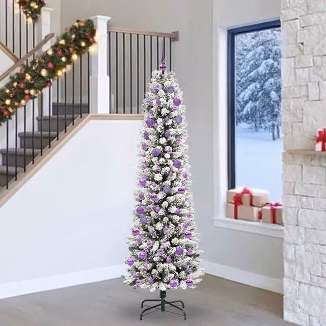 Berkfield Home Artificial Christmas Tree with 300 LEDs in Green, White and Black, Height: 240 cm – 1
