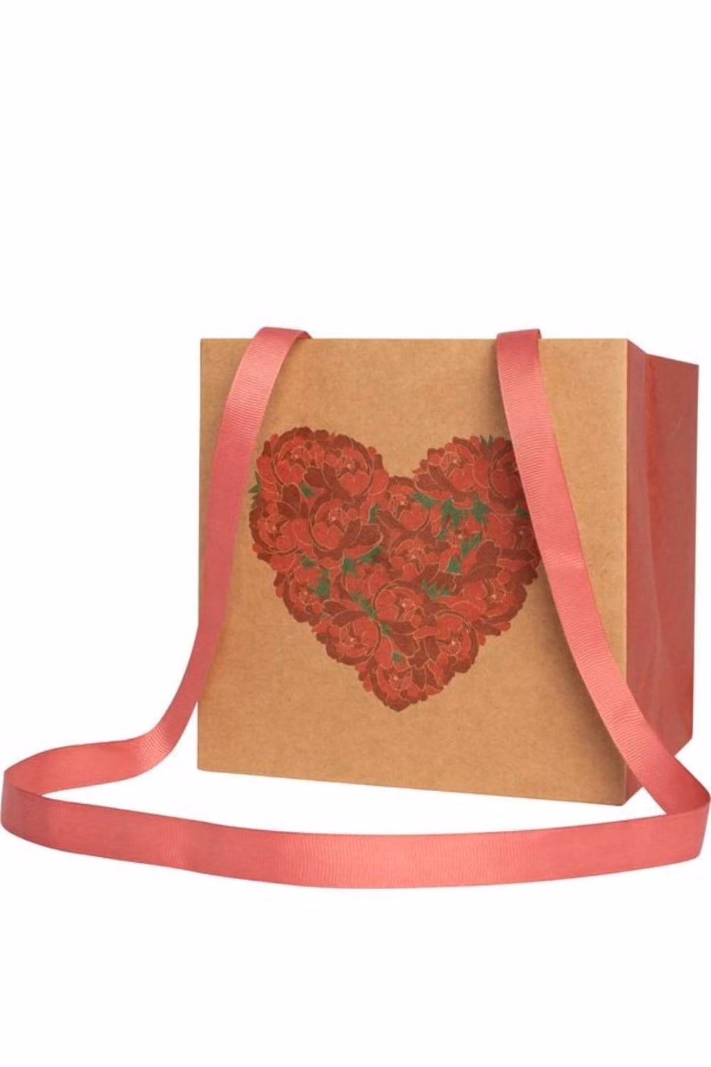 KDMD Heart Of Flower Kraft Paper Bags, 10 Pack, Brown – 2