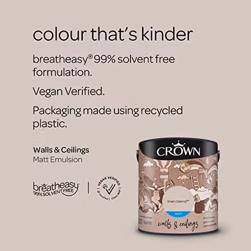Crown Beige Matt Emulsion Dispersion Paint 2.5l – 2