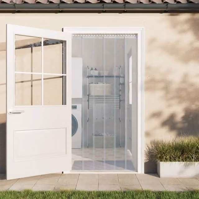 Berkfield Home Transparent PVC Door Curtain, Width: 20 cm, Thickness: 1.6 mm, Length: 50 m