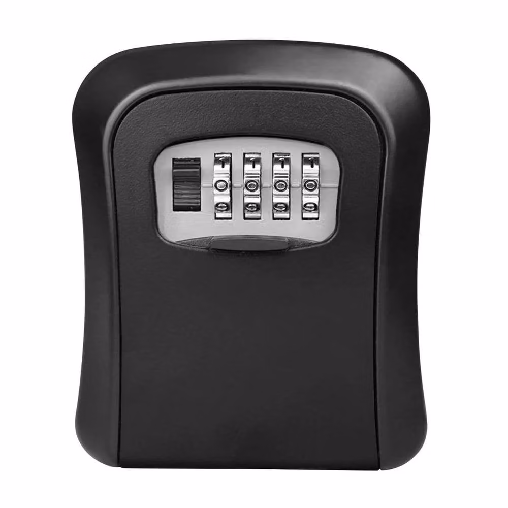 FLAVORA Wall Mounted 4 Digit Combination Key Safe in Black – 3
