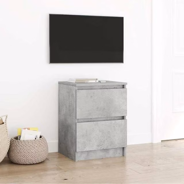 Berkfield Home TV Cabinet in Concrete Grey, W/D/H: 40 x 35 x 54 cm – 1
