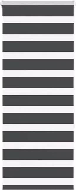 Berkfield Home Black Zebra Blind with Polyester Fabric, W: 55 cm, H: 150 cm – 1