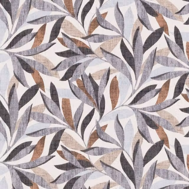 Terrys Mauritius Floral Cotton Fabric in Mocha and Multicolour