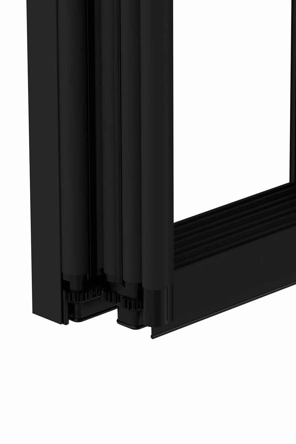 Living and Home 4 Panel Folding Glass Bath Shower Screen in Black with Clear Glass – 6
