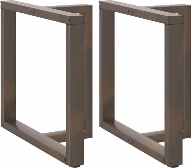 Berkfield Home T-Shaped Dining Table Legs, 2 Pieces, Black Steel, W: 80 cm, D: 35 cm, H: 72-73 cm – 1