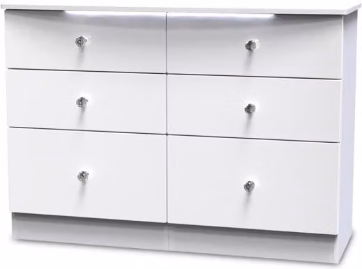 Welcome Lumiere 33 Drawer Midi Chest with Integrated Lighting in Grey or White