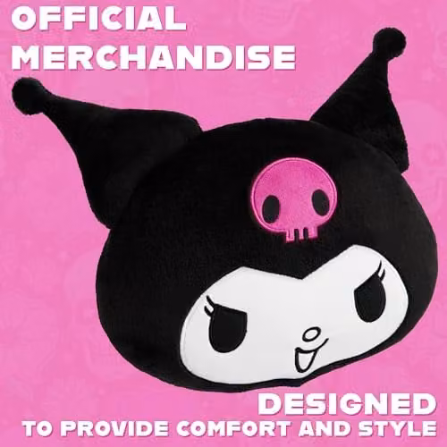 Get Trend Sanrio Kuromi 3D Plush Cushion, Black – 8