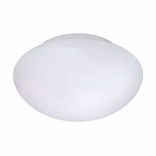 Loops Modern White Wall and Ceiling Light with Opal Glass Shade and E27 Bulb