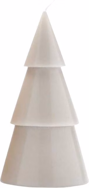 Accessorize Tree Christmas Candle in Light Grey, H: 32.0 cm, W: 15.0 cm, D: 15.0 cm