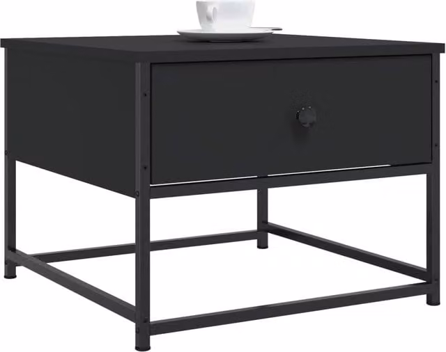 Berkfield Home Modern Square Coffee Table in Black, W/D/H: 51 x 51 x 40 cm – 1
