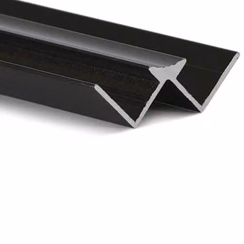 Guardian Matt Black Aluminium Internal Corner Cladding for 10mm Bathroom, Shower, Kitchen or Ceiling Panels, Length: 2400mm