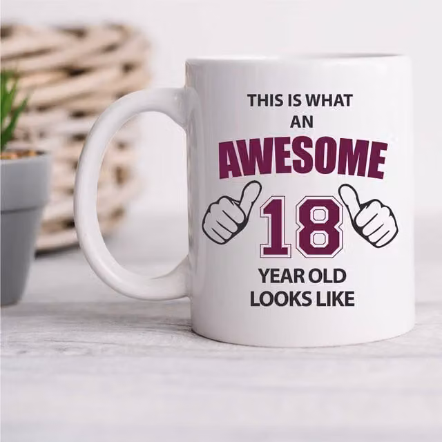 60 Second Makeover Awesome 18 Year Old Ceramic Mug in White
