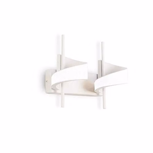 Netlighting Mantra Tsunami 2 Light Spiral LED Wall Lamp, 24W, 3000K, 1800lm, White