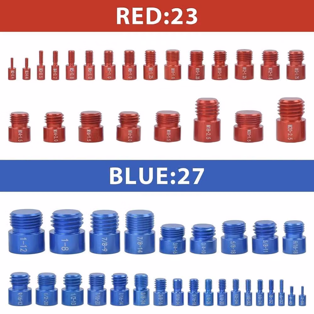 Nordara 50 Piece Inch and Metric Thread Checker Set in Black, Red, Blue and Multicolour – 2