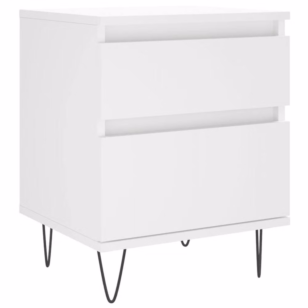 Berkfield Home White Bedside Cabinet W/D/H: 40 x 35 x 50 cm – 2
