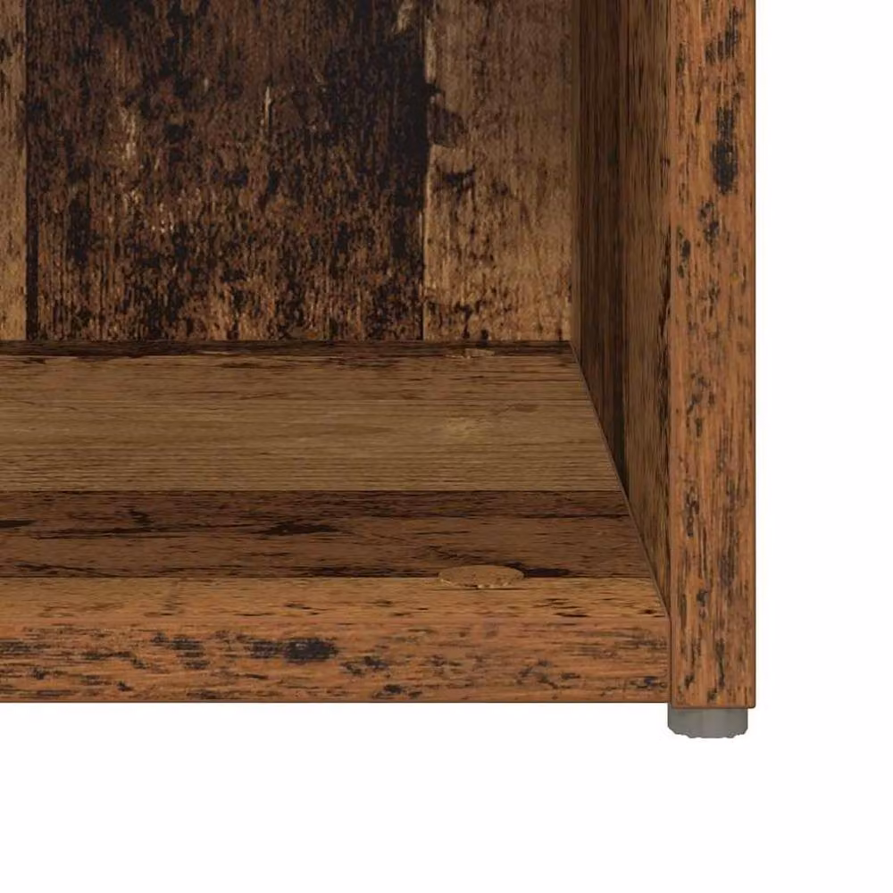 Berkfield Home 6-Piece TV Cabinet Set with Storage Shelves in Brown Rustic Old Wood Finish – 6