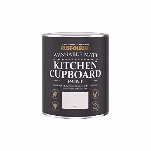 Rust-Oleum Grey Matt Water-Based Kitchen Cupboard Paint, 750ml – 2