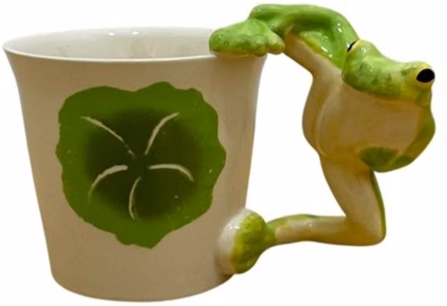 On Trade Winds White Ceramic Frog Mug