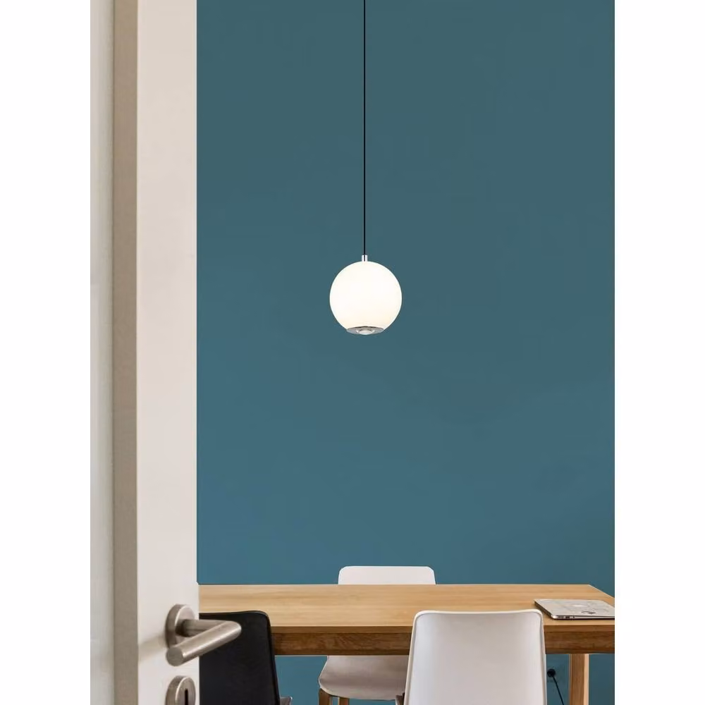 Netlighting Simmons Slim LED Pendant Ceiling Light in Matt Grey with 4000K Cool White Light – 2