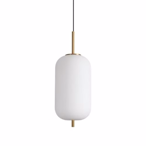 Netlighting Umile LED Globe Pendant Ceiling Light, White and Gold/Brass, 22 cm, 3000K Warm White