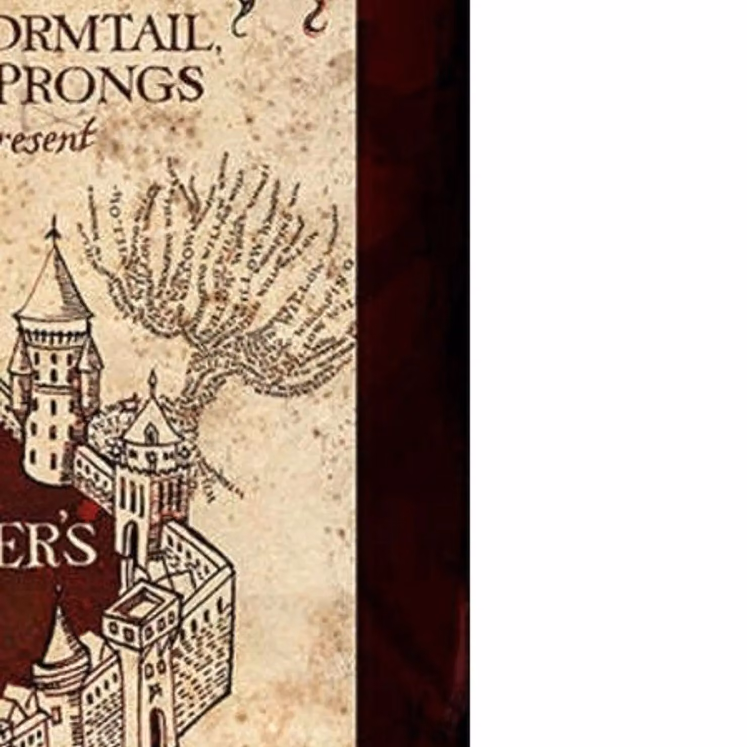 Harry Potter Marauders Map Paper Poster in Brown, W: 91.5 cm – 2