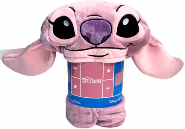 Disney Angel 3D Cosplay Hooded Blanket in Pink, Ultra Soft Wearable Fleece, W: 120 cm, H: 150 cm – 1