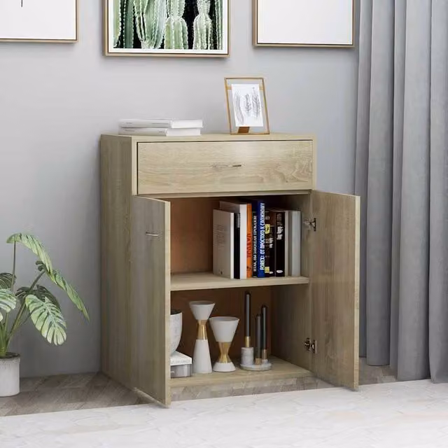Berkfield Home Sonoma Oak Sideboard in Light Brown, W/D/H: 60 x 30 x 75 cm – 1
