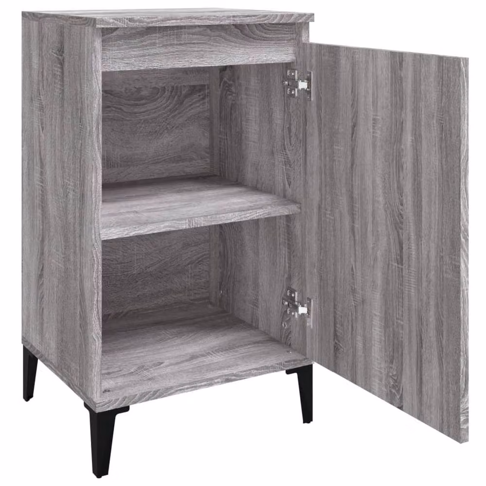 Berkfield Home Modern Bedside Cabinet in Grey Sonoma, W/D/H: 40 x 35 x 70 cm – 3