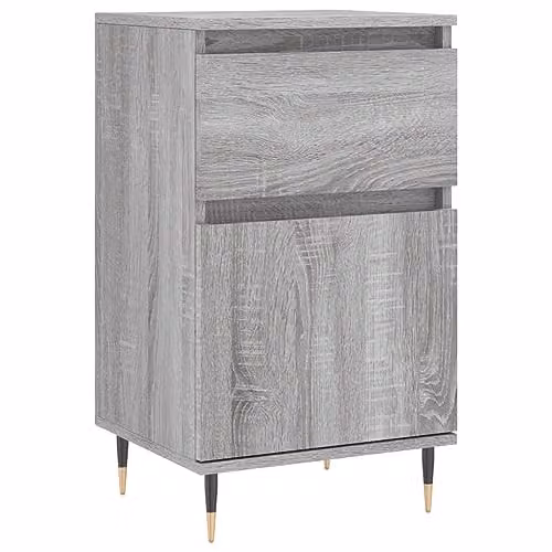 vidaXL Grey Sonoma Sideboard in Engineered Wood W/D/H: 40 x 35 x 70 cm