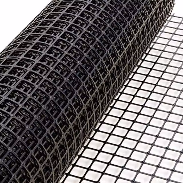 FLAVORA Black Plastic Garden Mesh Fence, 10m – 1