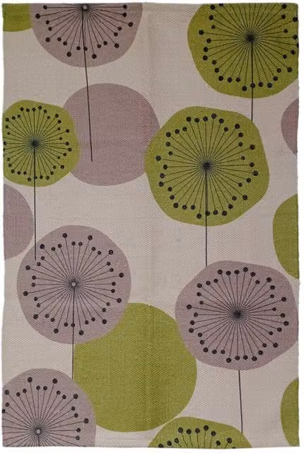 New Edge Blinds Flor Printed Rug, Multicolour, W: 90 cm, D: 60 cm, H: 1 cm
