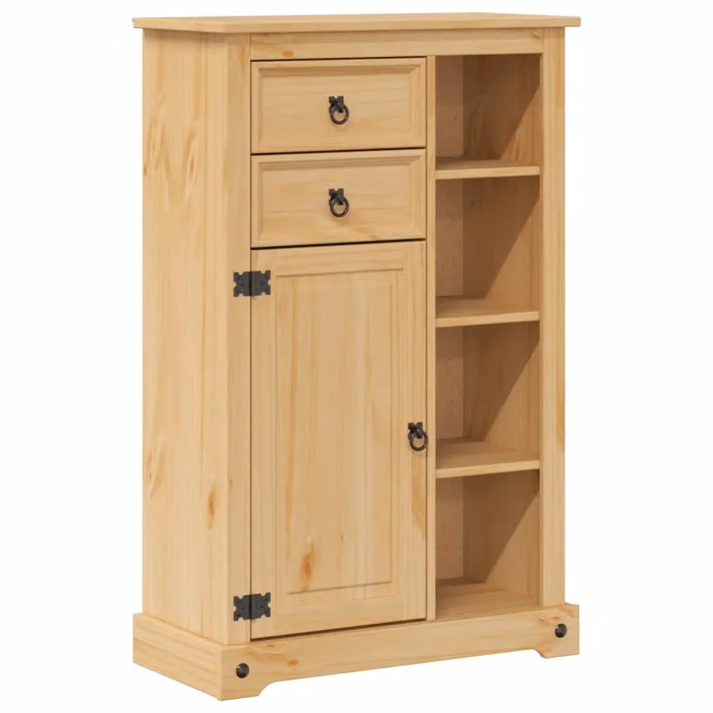 Berkfield Home Corona Bathroom Cabinet in Brown Solid Wood Pine, W/D/H: 70 x 33 x 110 cm – 2